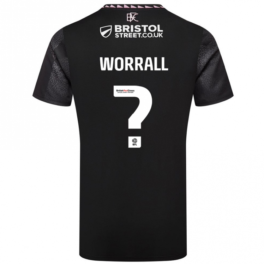 Niño Fútbol Camiseta Joe Worrall #0 Negro 2ª Equipación 2024/25 México