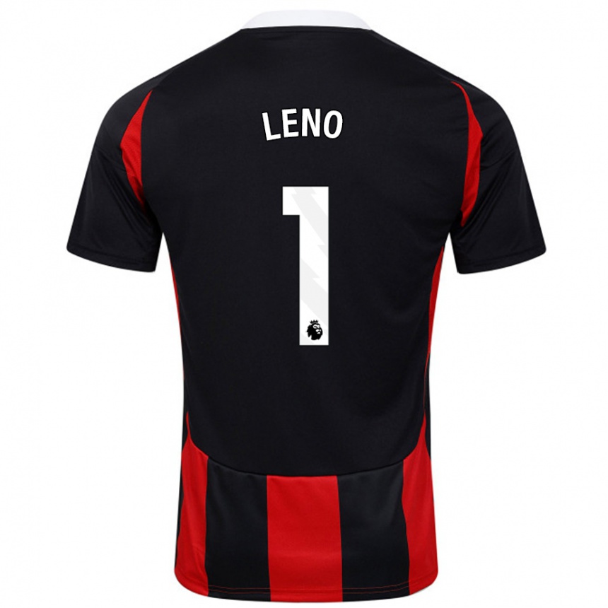 Niño Fútbol Camiseta Bernd Leno #1 Negro Rojo 2ª Equipación 2024/25 México