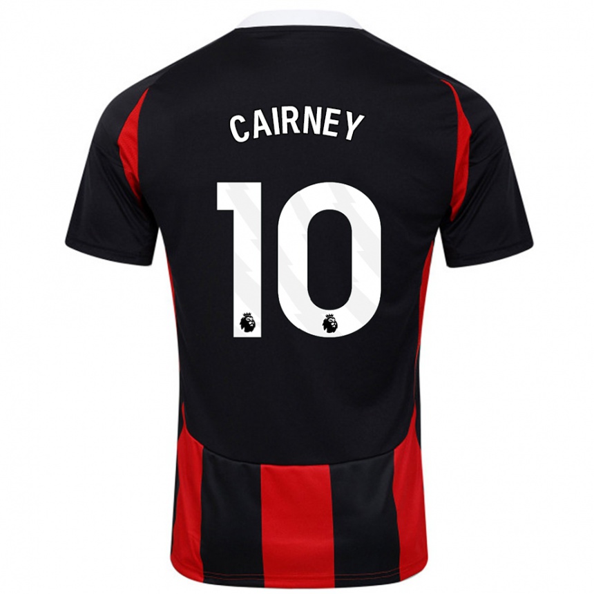 Niño Fútbol Camiseta Tom Cairney #10 Negro Rojo 2ª Equipación 2024/25 México