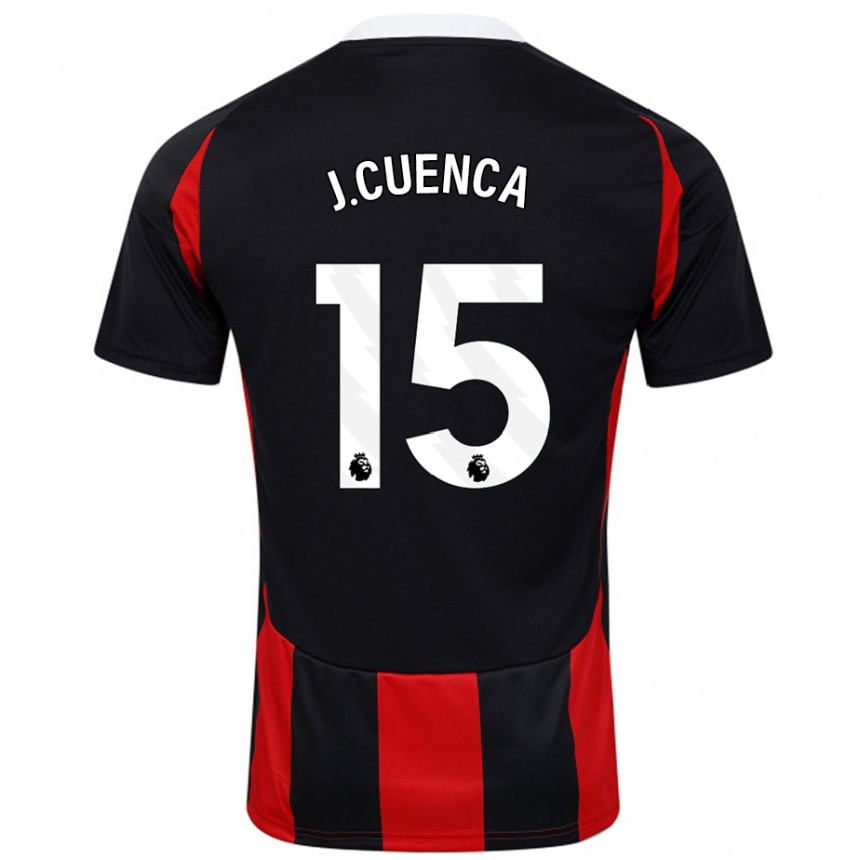 Niño Fútbol Camiseta Jorge Cuenca #15 Negro Rojo 2ª Equipación 2024/25 México