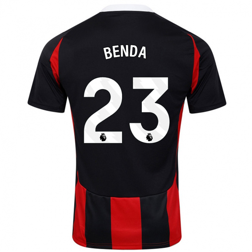 Niño Fútbol Camiseta Steven Benda #23 Negro Rojo 2ª Equipación 2024/25 México