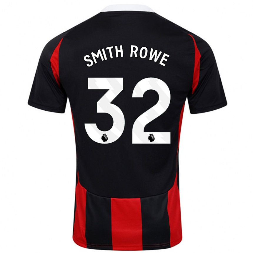 Niño Fútbol Camiseta Emile Smith Rowe #32 Negro Rojo 2ª Equipación 2024/25 México