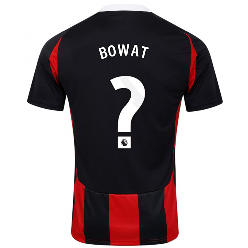 Niño Fútbol Camiseta Ibane Bowat #0 Negro Rojo 2ª Equipación 2024/25 México