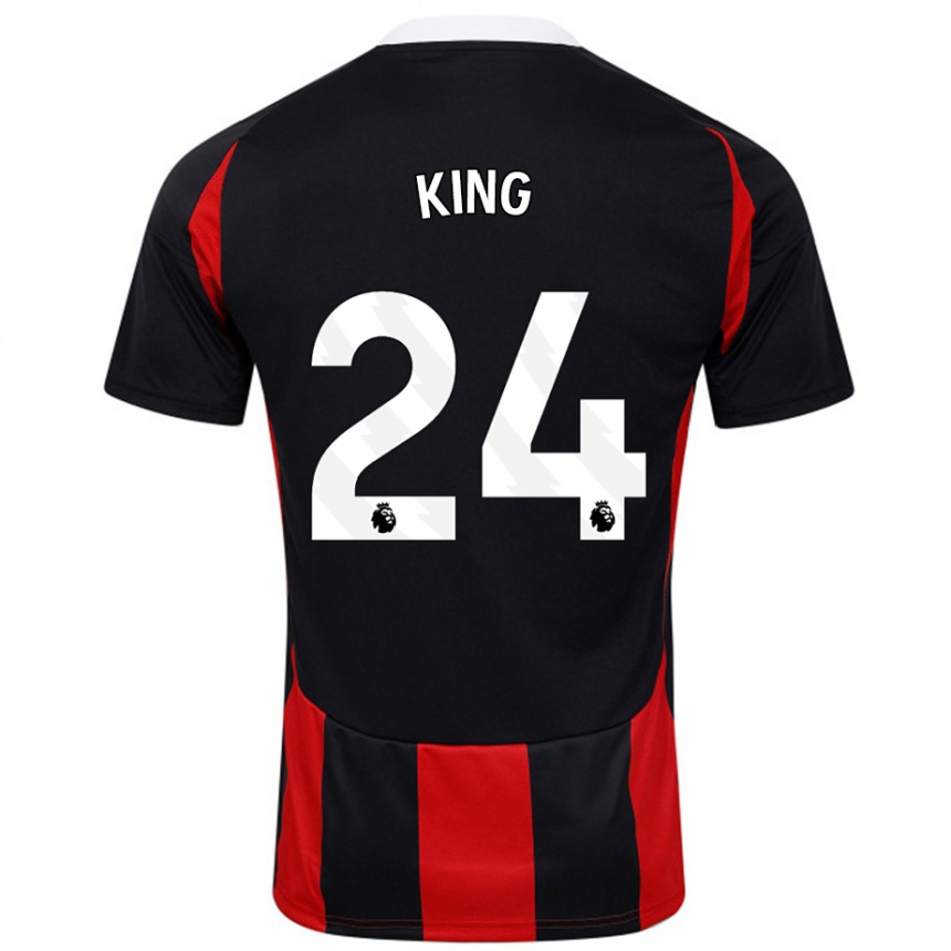 Niño Fútbol Camiseta Joshua King #24 Negro Rojo 2ª Equipación 2024/25 México