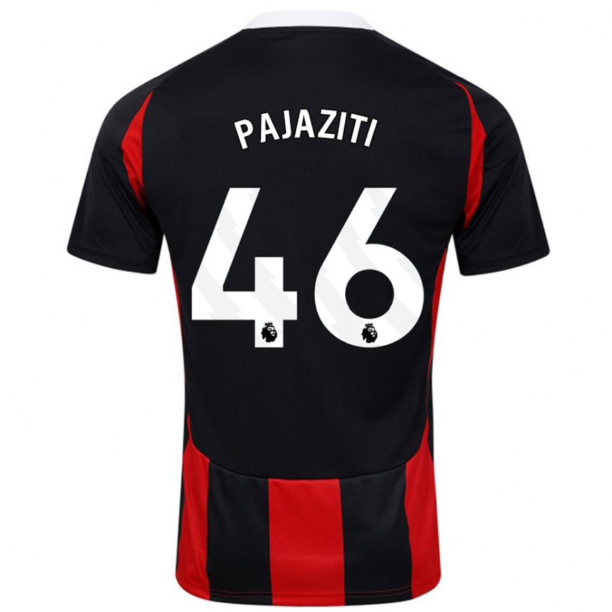 Niño Fútbol Camiseta Adrion Pajaziti #46 Negro Rojo 2ª Equipación 2024/25 México