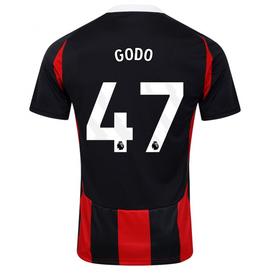 Niño Fútbol Camiseta Martial Godo #47 Negro Rojo 2ª Equipación 2024/25 México