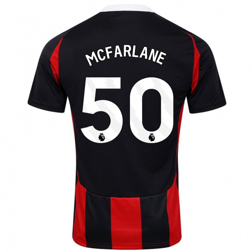 Niño Fútbol Camiseta Callum Mcfarlane #50 Negro Rojo 2ª Equipación 2024/25 México