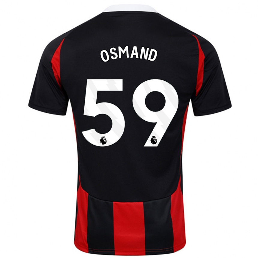 Niño Fútbol Camiseta Callum Osmand #59 Negro Rojo 2ª Equipación 2024/25 México