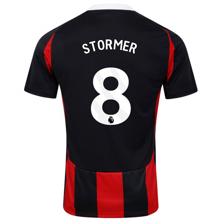 Niño Fútbol Camiseta Becky Stormer #8 Negro Rojo 2ª Equipación 2024/25 México