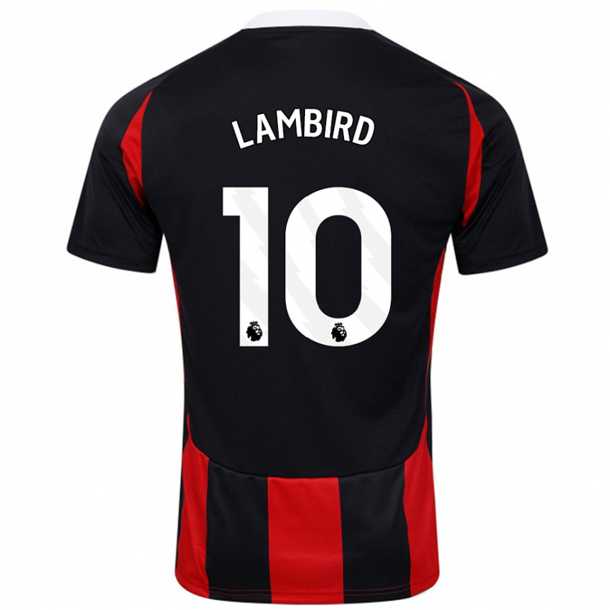 Niño Fútbol Camiseta Lilly Lambird #10 Negro Rojo 2ª Equipación 2024/25 México