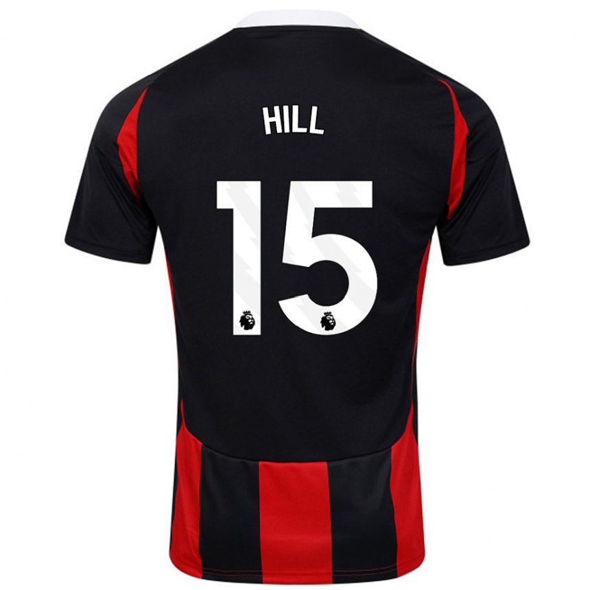 Niño Fútbol Camiseta Anisha Hill #15 Negro Rojo 2ª Equipación 2024/25 México