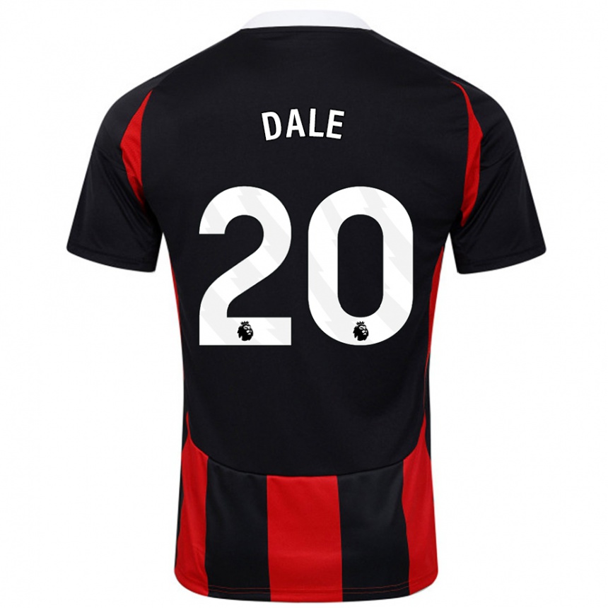 Niño Fútbol Camiseta Olivia Dale #20 Negro Rojo 2ª Equipación 2024/25 México