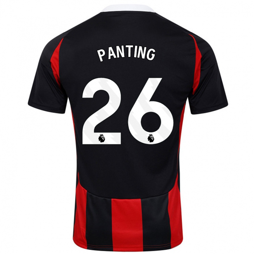 Niño Fútbol Camiseta Rachel Panting #26 Negro Rojo 2ª Equipación 2024/25 México