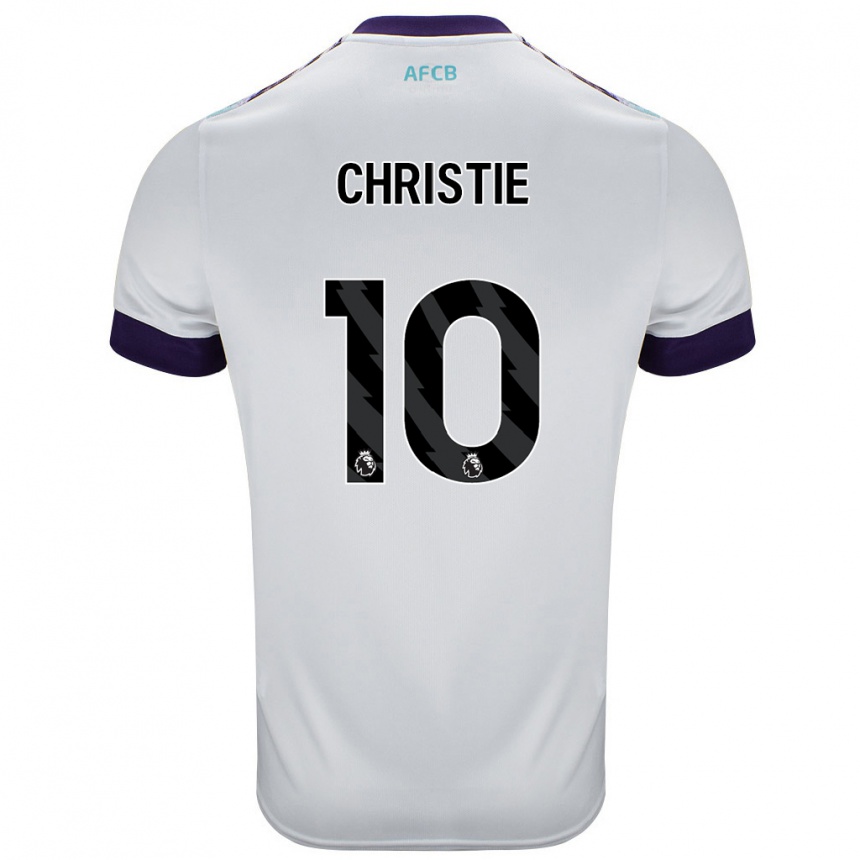 Niño Fútbol Camiseta Ryan Christie #10 Blanco Verde Púrpura 2ª Equipación 2024/25 México