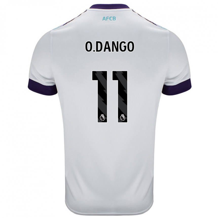 Niño Fútbol Camiseta Dango Ouattara #11 Blanco Verde Púrpura 2ª Equipación 2024/25 México