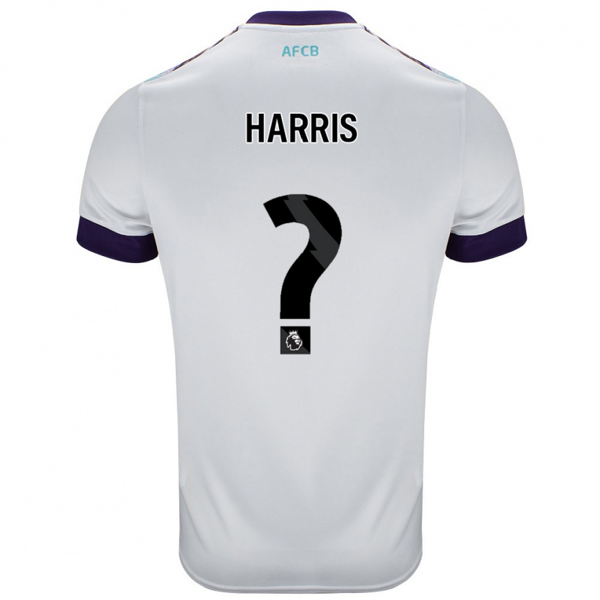 Niño Fútbol Camiseta Archie Harris #0 Blanco Verde Púrpura 2ª Equipación 2024/25 México