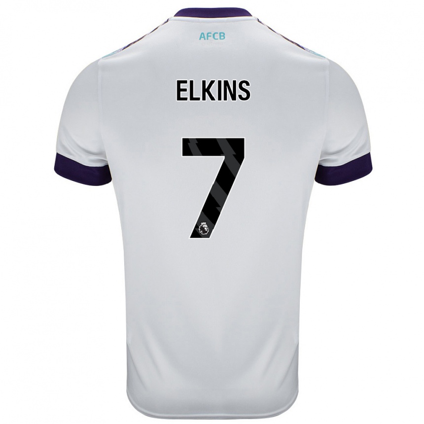 Niño Fútbol Camiseta Elle Elkins #7 Blanco Verde Púrpura 2ª Equipación 2024/25 México