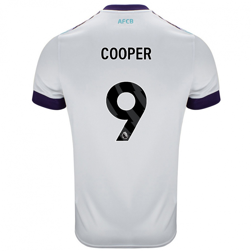 Niño Fútbol Camiseta Lucy Cooper #9 Blanco Verde Púrpura 2ª Equipación 2024/25 México