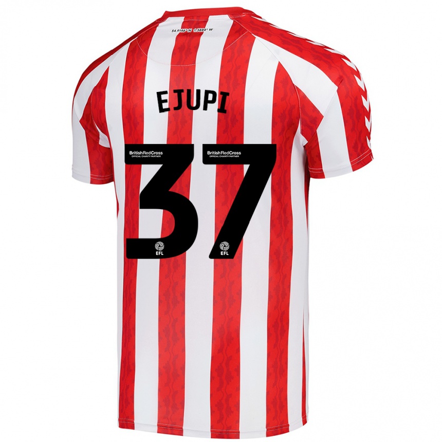 Hombre Fútbol Camiseta Elizabeta Ejupi #37 Rojo Blanco 1ª Equipación 2024/25 México