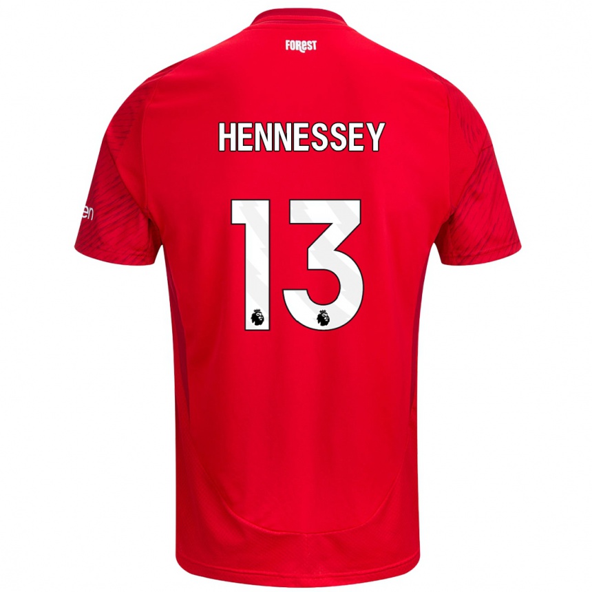 Hombre Fútbol Camiseta Wayne Hennessey #13 Rojo Blanco 1ª Equipación 2024/25 México