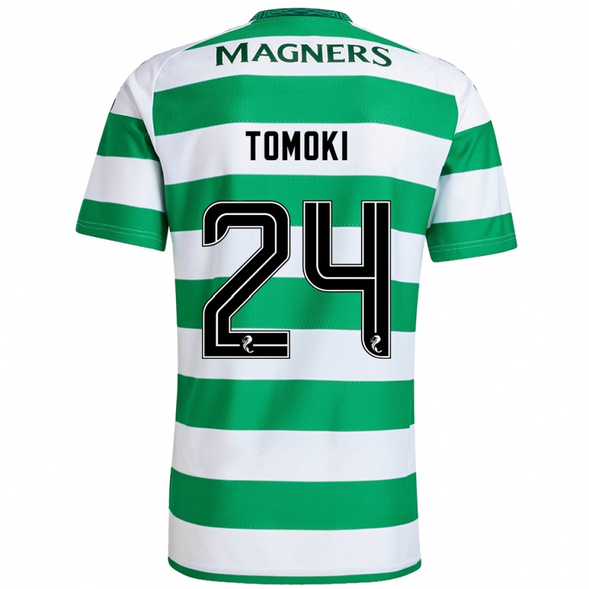 Hombre Fútbol Camiseta Tomoki Iwata #24 Verde Blanco 1ª Equipación 2024/25 México