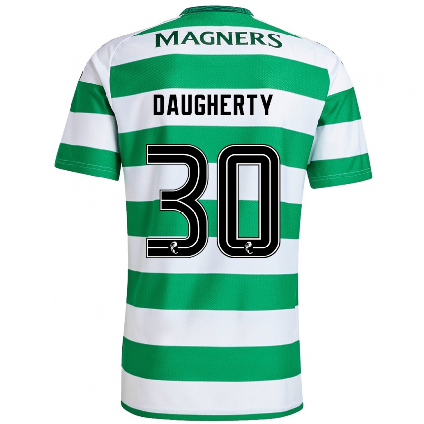 Hombre Fútbol Camiseta Kelsey Daugherty #30 Verde Blanco 1ª Equipación 2024/25 México