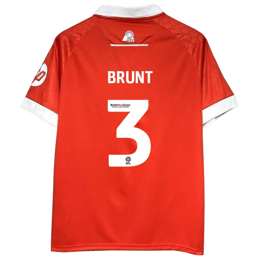 Hombre Fútbol Camiseta Lewis Brunt #3 Rojo Blanco 1ª Equipación 2024/25 México