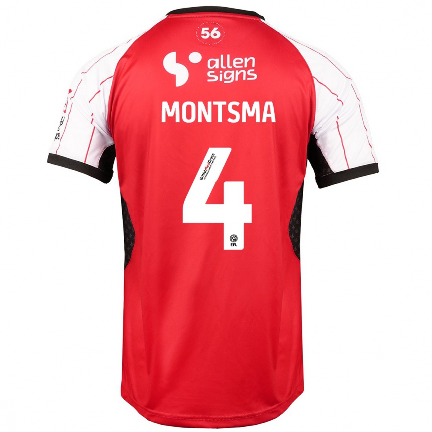 Hombre Fútbol Camiseta Lewis Montsma #4 Blanco 1ª Equipación 2024/25 México