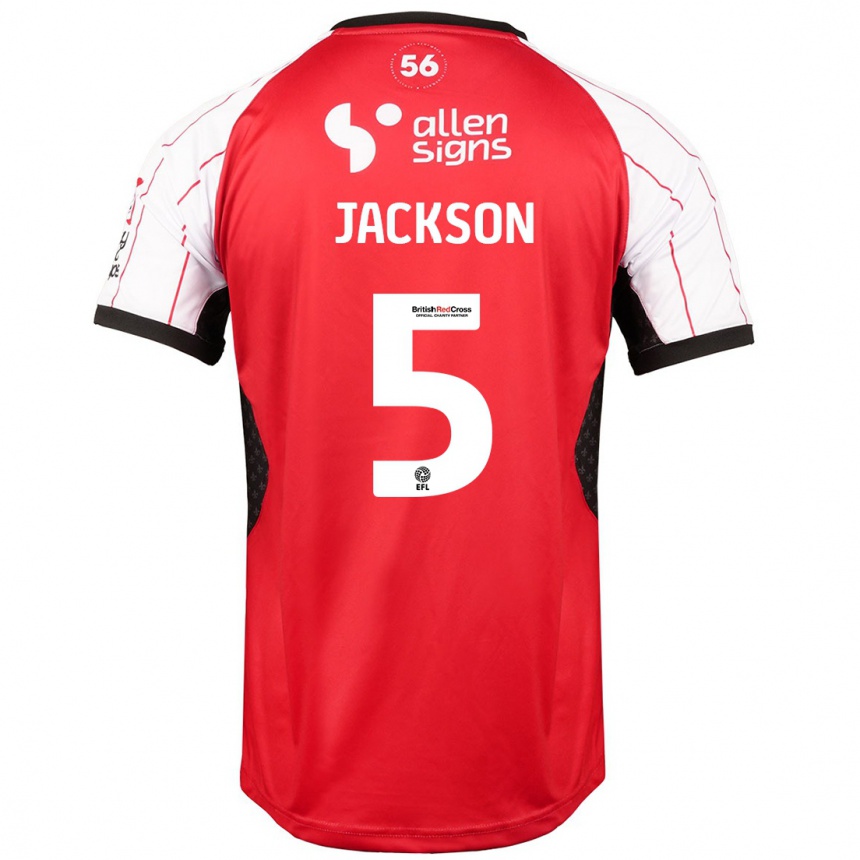 Hombre Fútbol Camiseta Adam Jackson #5 Blanco 1ª Equipación 2024/25 México