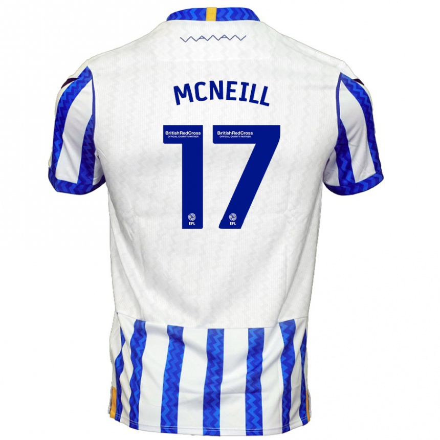 Hombre Fútbol Camiseta Charlie Mcneill #17 Azul Blanco 1ª Equipación 2024/25 México