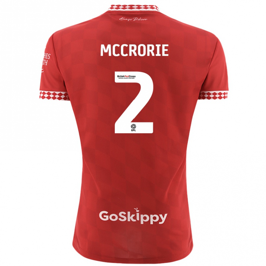 Hombre Fútbol Camiseta Ross Mccrorie #2 Rojo 1ª Equipación 2024/25 México