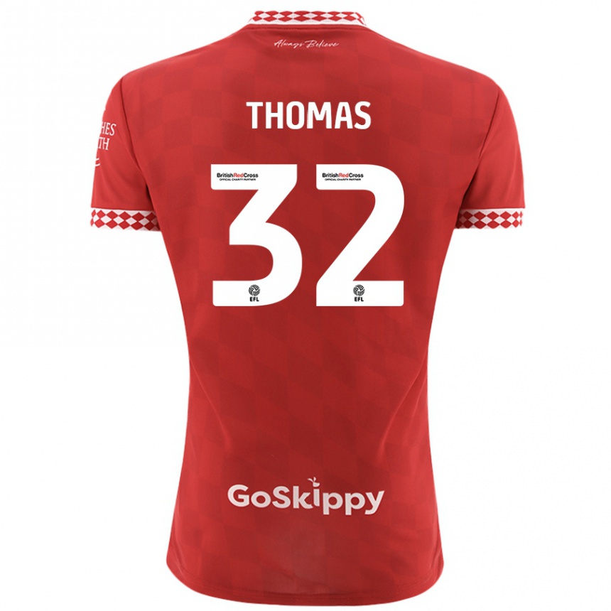 Hombre Fútbol Camiseta Lewis Thomas #32 Rojo 1ª Equipación 2024/25 México