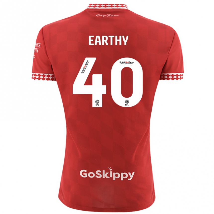 Hombre Fútbol Camiseta George Earthy #40 Rojo 1ª Equipación 2024/25 México