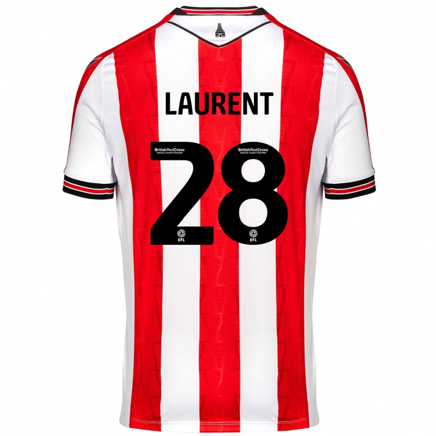 Hombre Fútbol Camiseta Josh Laurent #28 Rojo Blanco 1ª Equipación 2024/25 México