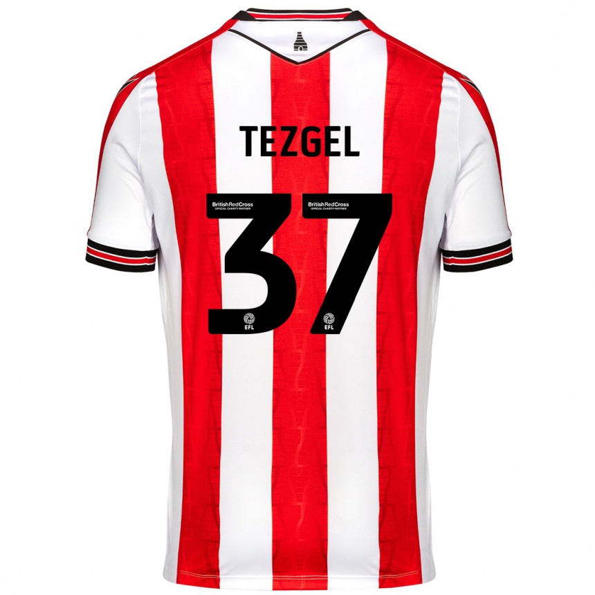 Hombre Fútbol Camiseta Emre Tezgel #37 Rojo Blanco 1ª Equipación 2024/25 México