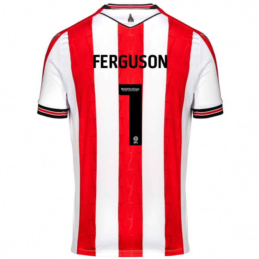 Hombre Fútbol Camiseta Georgie Ferguson #1 Rojo Blanco 1ª Equipación 2024/25 México