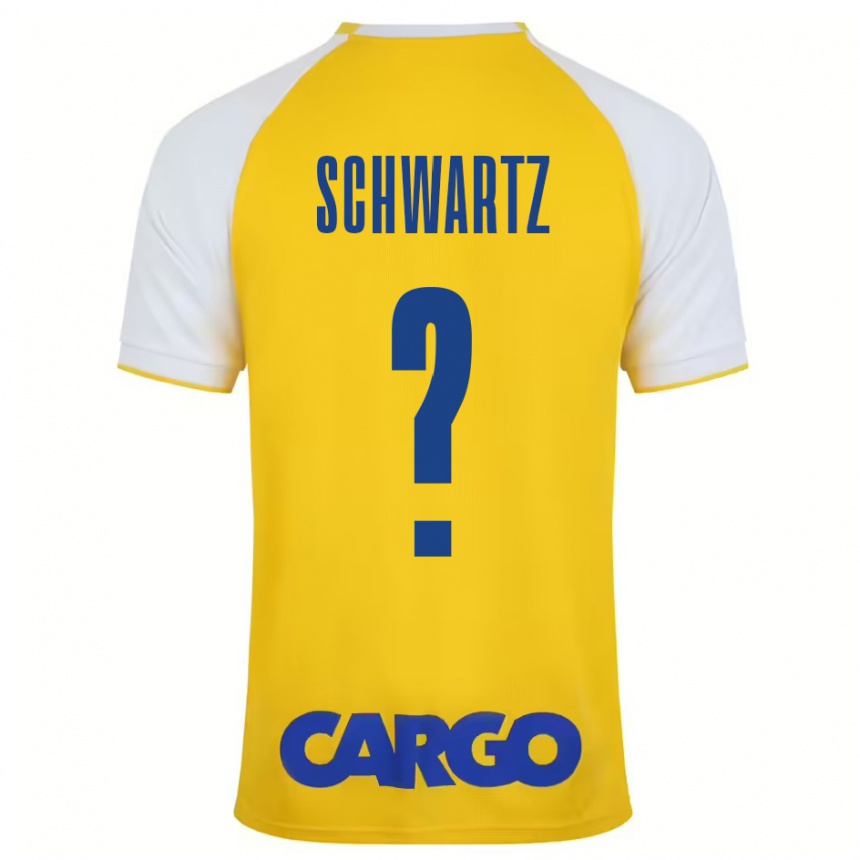 Hombre Fútbol Camiseta Noam Schwartz #0 Amarillo Blanco 1ª Equipación 2024/25 México