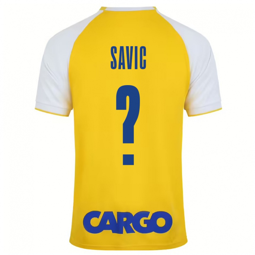 Hombre Fútbol Camiseta Rom Savic #0 Amarillo Blanco 1ª Equipación 2024/25 México