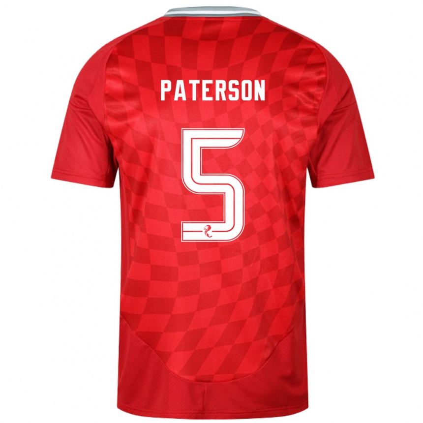 Hombre Fútbol Camiseta Donna Paterson #5 Rojo 1ª Equipación 2024/25 México