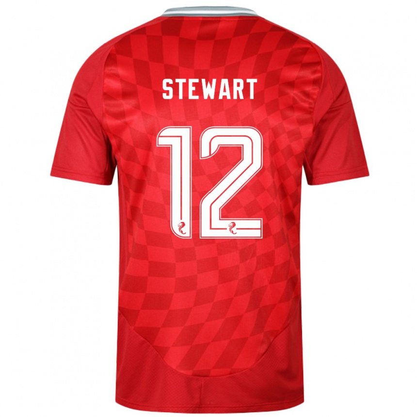 Hombre Fútbol Camiseta Hannah Stewart #12 Rojo 1ª Equipación 2024/25 México