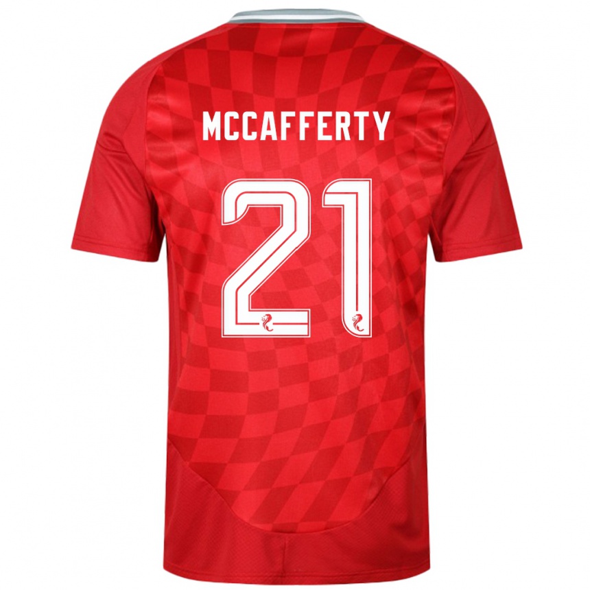 Hombre Fútbol Camiseta Eirinn Mccafferty #21 Rojo 1ª Equipación 2024/25 México