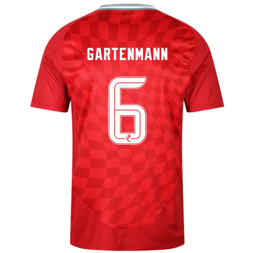 Hombre Fútbol Camiseta Stefan Gartenmann #6 Rojo 1ª Equipación 2024/25 México