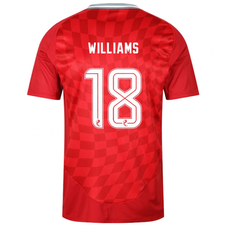 Hombre Fútbol Camiseta Rhys Williams #18 Rojo 1ª Equipación 2024/25 México