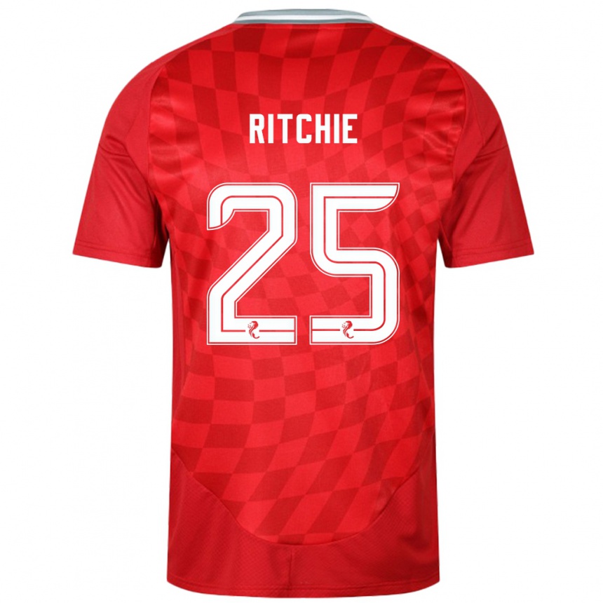 Hombre Fútbol Camiseta Tom Ritchie #25 Rojo 1ª Equipación 2024/25 México