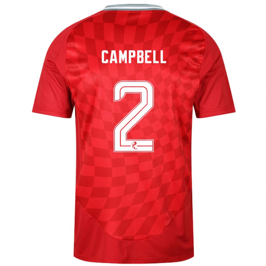 Hombre Fútbol Camiseta Loren Campbell #2 Rojo 1ª Equipación 2024/25 México