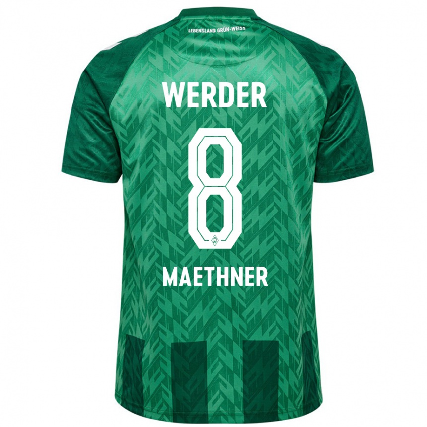 Hombre Fútbol Camiseta Finn Maethner #8 Verde 1ª Equipación 2024/25 México