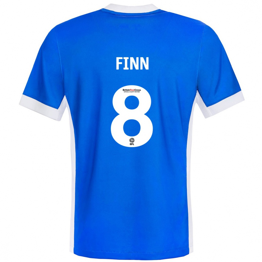 Hombre Fútbol Camiseta Jamie Finn #8 Azul Blanco 1ª Equipación 2024/25 México