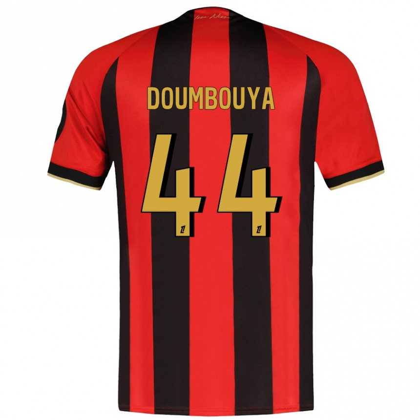 Hombre Fútbol Camiseta Amidou Doumbouya #44 Rojo Negro 1ª Equipación 2024/25 México