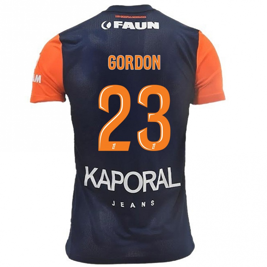 Hombre Fútbol Camiseta Sh'nia Gordon #23 Azul Marino Naranja 1ª Equipación 2024/25 México