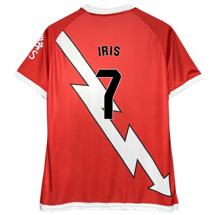 Hombre Fútbol Camiseta Iris Ponciano Del Rio #7 Blanco Rojo 1ª Equipación 2024/25 México